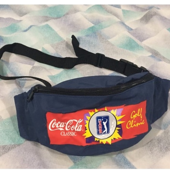 vintage 90s Coca Cola PGA Golf Clinic Fanny Pack - Picture 2 of 6